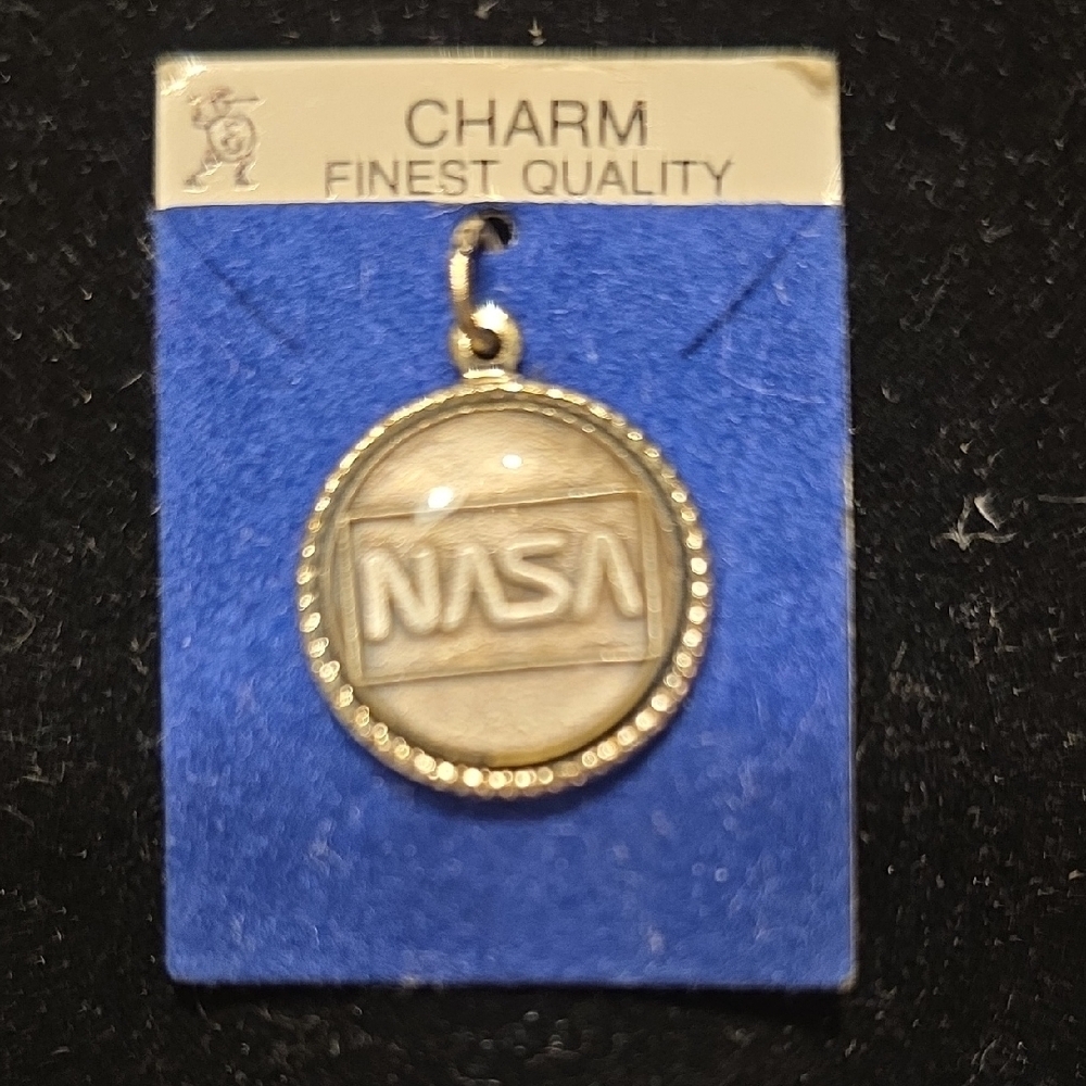 NASA Silvertone Charm Pendant